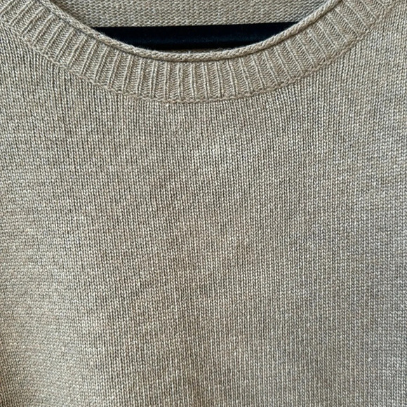 Jenni Kayne Everyday Sweater Knit Cashmere Blend Dark Camel Neutral XXL Flaw - Picture 15 of 15